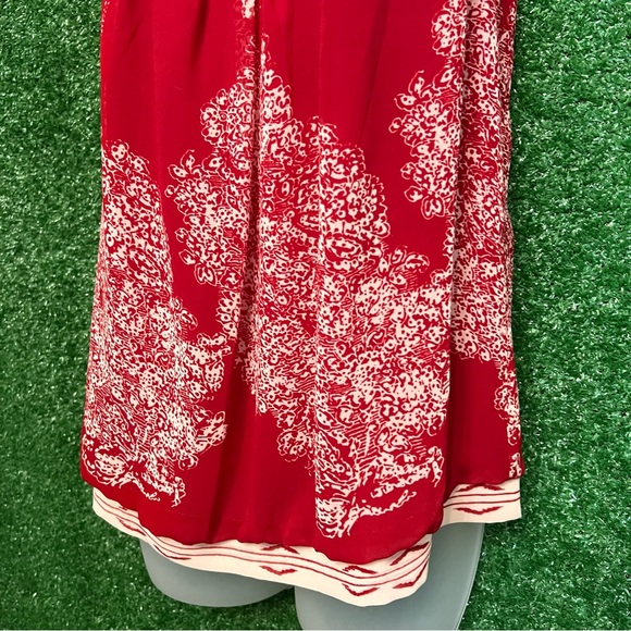 Cabi Heart of Township Red and White Sleeveless Top Summer Casual Cami - Picture 3 of 8